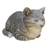 Hi-line Regalo Ltd Gato Atigrado De Dormir Gris