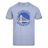 Camiseta New Era Golden State Warriors Basic Logo Nba Cinza