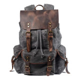 Mochila De Lona Retro Pull Rope Para Hombre