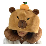 Cojin U De Viaje Con Gorro Capucha De Capibara Felpa Peluche