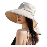 Sombrero De Verano Para Mujer Con Cuello De Ala Ancha Y Sola