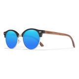 Lentes Sol Polarizados Azul Gafas Kingseven Modelo Madera