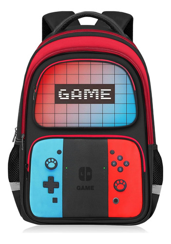 Mochila Escolar Gamer Para Niño Nintendo Switch 