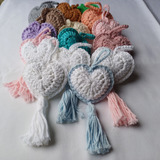 Souvenirs Corazon Tejidos A Crochet X 10 Unidades
