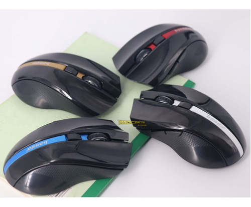 Mouse Inalámbrico Banda Bd309 Gamer Larga Batería 6 Botones