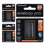 6 Pilhas Recarregaveis Eneloop Pro Aaa Panasonic-3 Cartelas