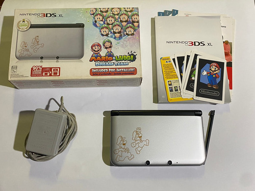 Nintendo 3ds Xl Completo Mario E Luigi Edition Muito Lindo + 32gb Sd