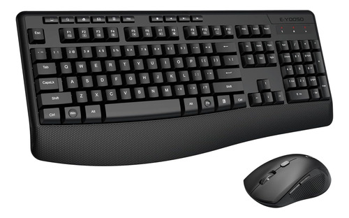 Teclado Y Mouse Inalámbrico. Teclado Completo Ergonomico