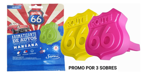 Perfume Route 66 Fragancia Aromatizante Para Auto Pack 3 