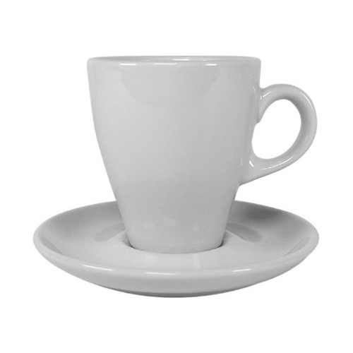 Set Taza Plato Porcelana Monza Verbano 135ml X 1 Juego 