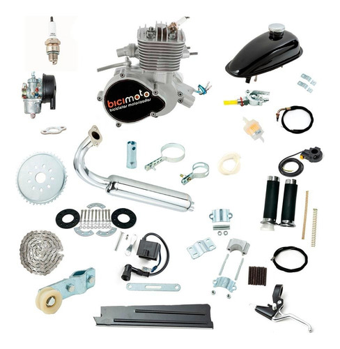 Kit Motor 80cc 2t Da Bicimoto Para Bicicleta Motorizada 