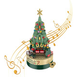 Árbol De Navidad Bloques De Construcción Caja Música Regalo