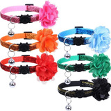 Lamphyface 6 Pack Cat Collar With Bell And Removable Flower