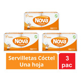 Servilletas Nova Clásica Cocktail 150 Unidades X 3 Paquetes