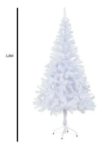 Árvore De Natal Pinheiro Canadense Branca 1,80m 388 Galhos