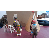 Playmobil Indios Y Caballo