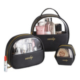 Set 3 Cosmetiquero Elegante Neceser Organizador De Belleza