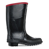 Botas De Caucho Negro Ref. Argyll Cinta Roja Para Hombre