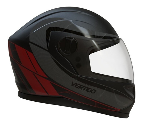 Casco Moto Vertigo V32 Warrior Nocturn Mate Visor Cristal