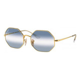 Gafas De Sol Unisex Ray Ban Octagon Rb1972 001/ga 54 De Color Dorado