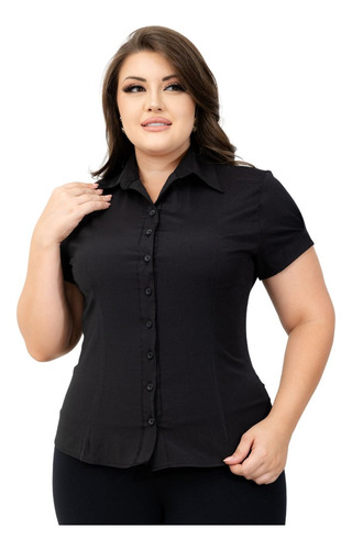 Camisa Social Manga Curta Plus Size Pierre Modas