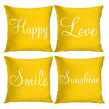 Britimes Fundas De Almohada Amarillo Peludo Decoración Del H