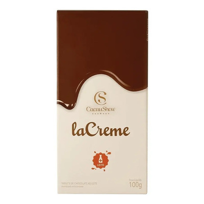 Tablete Barra De Chocolate Ao Leite Lacreme Cacau Show 100g | MercadoLivre