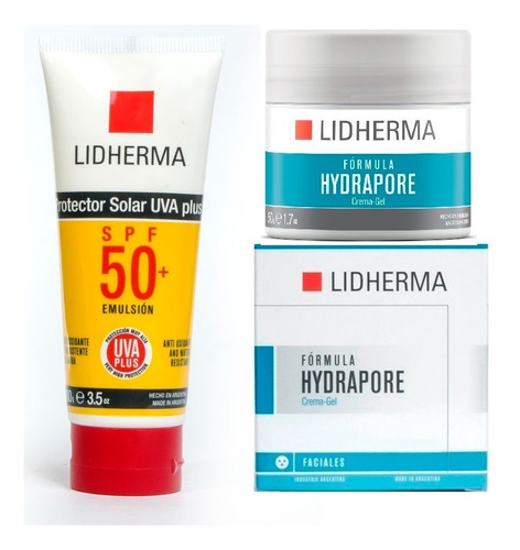 Kit Hydrapore Crema Gel + Protector Solar Fps 50  Lidherma