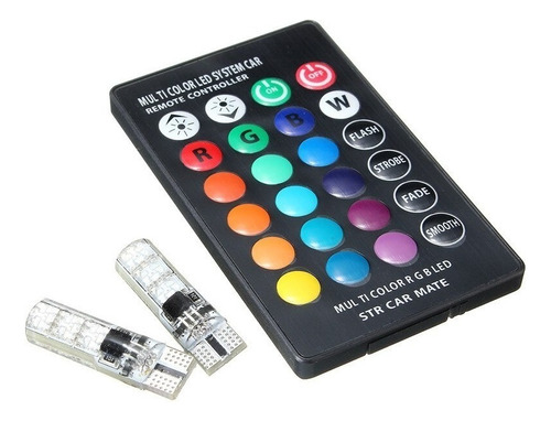 Luz De Posicion Led Rgb Controlables T10 Oferta Para Auto 