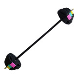 Set Barra Con Pares Discos 1.25/2.5/5 Kg Tayga Gym 1 Inch Color Negro