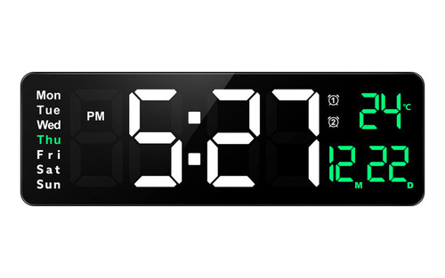 Relógio De Parede Moderno Led Digital 3d Para Uso Externo