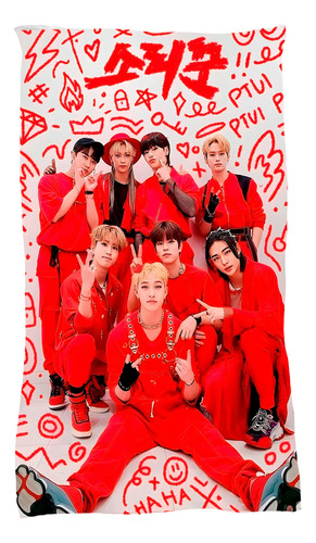Cobija Frazada Stray Kids Ultrasuave Ligera K-pop
