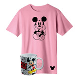 Polera Mickey Mouse + Tazon - Mascota - Estampaking