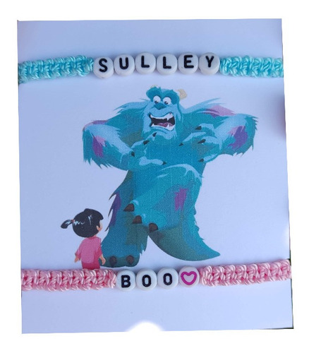 Pulseras Parejas Y Amigos Boo Y Sulley