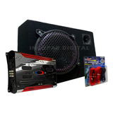 Combo Woofer  10'' + Cajon + Potencia Moon 4 Canale + Cables