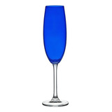 Tacas Champagne Bohemia Crystalite Brindar No Ano Cor Azul-turquesa