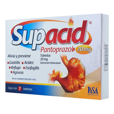 Supacid Tabletas 20 Mg, 7 Tabletas | MercadoLibre