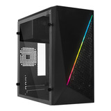 Gabinete Acteck Compact Micro Tower Acrilico Rgb Usb 3.0 Fue Color Negro