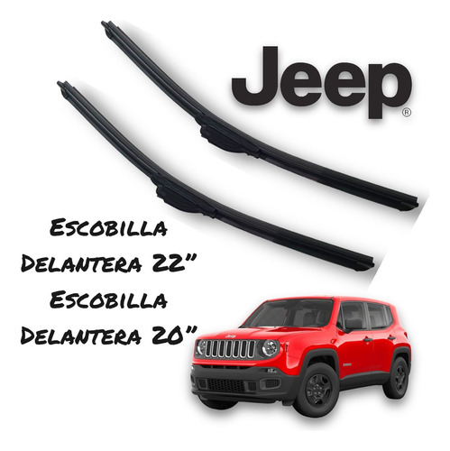 Escobillas Jeep Renegade 2017 2018 2019 2020 2021 2022 2023