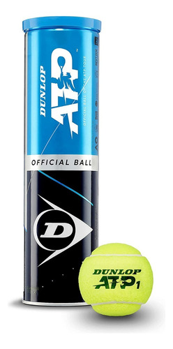 Tarro De Pelotas De Tenis Dunlop Atp Oficial X4 Itf