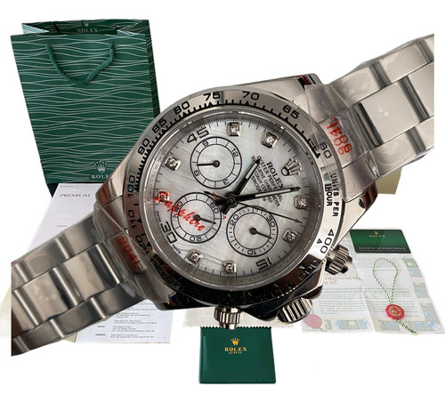  Reloj Rolex Daytona Automatico Blanco Zafiro 40mm Cristales