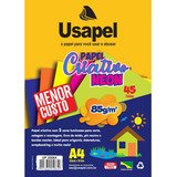 Bloco Educação Artística Usapel Neon A4 85g 45 Fls