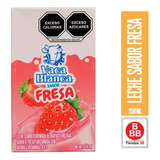 Leche Sabor Fresa Vaca Blanca, 250 Ml