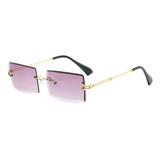 Lentes De Sol Unisex Retro Vintage Sin Marco Rimless, 5color