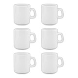 Set X6 Jarrito Linea Recta 140ml Porcelana Verbano