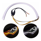 Par Tiras Led Drl 60cm Flexible Direccional Faros Autos Moto