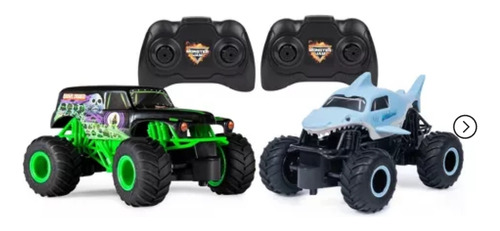 Monster Jam Megalodon Y Grave Digger Control Remoto 1:24