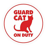Guardia De Gato Círculo En Deber (blanco/rojo) - Pequeño