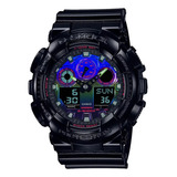 Reloj Casio G-shock Ga-100rgb-1a Para Hombre E-watch Color De La Correa Negro