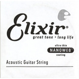 Elixir® Cuerdas Acusticas Bronce 80/20 Cuerda Individual Con